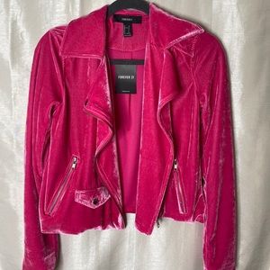 Pink Velvet MOTO Jacket